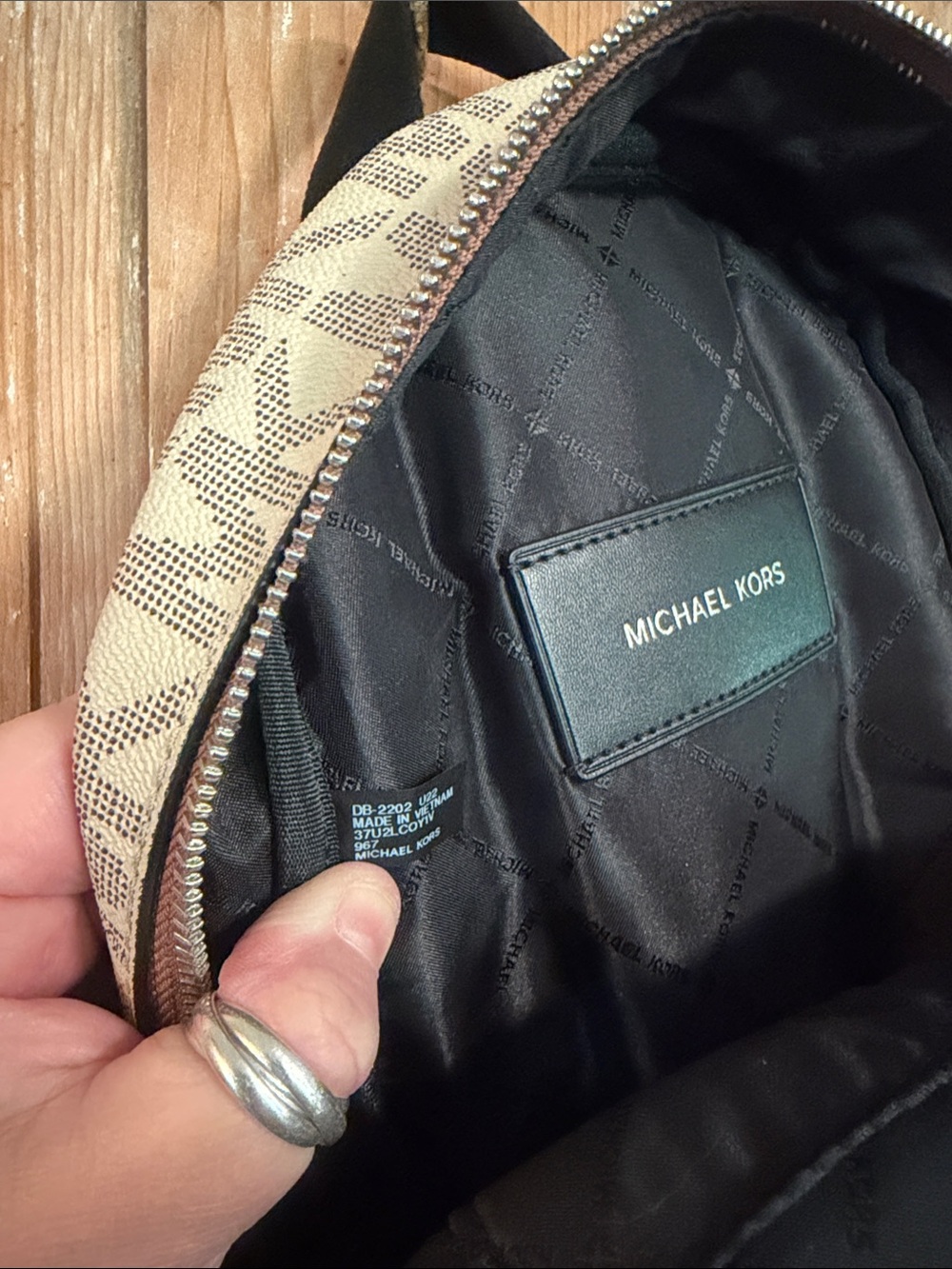 Michael Kors Cooper Chino Commuter Sling backpack - Picture 14 of 14
